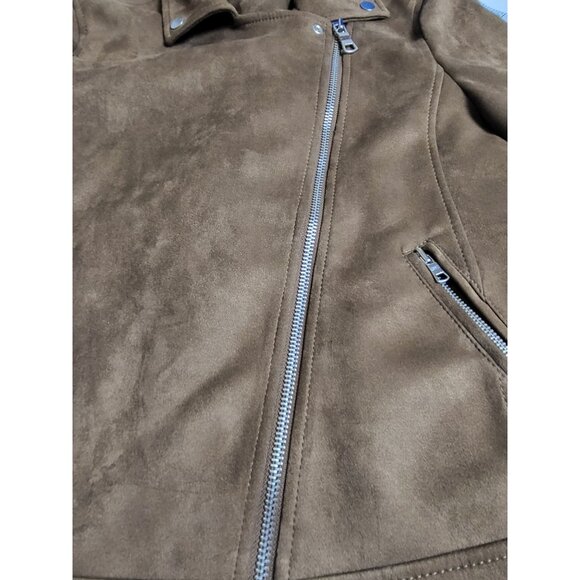 Loft Faux Suede Leather Moto Jacket Size Small NEW - Picture 7 of 12